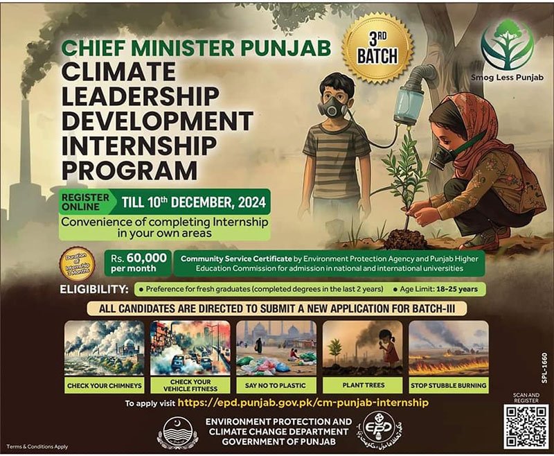 CM Punjab Climate Leadership Internship Apply Online